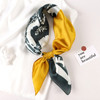70*70cm Fashion Silk Satin Hair Scarf Women Handkerchief Printed Female Square Head Bandana Small Neck Muffler Hijab Lady Girl
