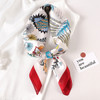 70*70cm Fashion Silk Satin Hair Scarf Women Handkerchief Printed Female Square Head Bandana Small Neck Muffler Hijab Lady Girl