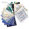 Hot New Floral Handkerchief 100% Cotton Hankie 23cm Women Men Wedding Party Daily Suit Pocket Square Gift Tuxedo Tie Accessory