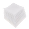 10pcs Mens Pure Solid White Handkerchiefs Cotton Square Super Soft Washable Hanky DIY Accessories