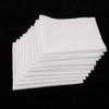 10pcs Mens Pure Solid White Handkerchiefs Cotton Square Super Soft Washable Hanky DIY Accessories