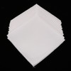 10pcs Mens Pure Solid White Handkerchiefs Cotton Square Super Soft Washable Hanky DIY Accessories