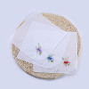 5Pcs Womens Cotton Handkerchiefs Floral Embroidered Butterfly Lace Pocket Hanky