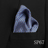 Vangise Mens Pocket Squares Dot Pattern Blue Handkerchief Fashion Hanky For Men Business Suit Accessories 22cm*22cm