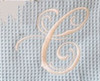 Set of 12 Fshion Monogrammed Dinner Napkins White linen Hemstitch Table Napkins 20"x20"Ladder Embroidered Initial C Tea Napkins