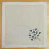 Set of 12 Fashion Dinner Napkins white Hemstitched linen Table Napkin with Color Embroidered Floral Wedding Napkins 18x18-inch