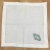 Set of 12 Fshion Monogrammed Dinner Napkins White linen Hemstitch Table Napkins 20"x20"Ladder Embroidered Initial P Tea Napkins
