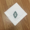 Set of 12 Fshion Monogrammed Dinner Napkins White linen Hemstitch Table Napkins 20"x20"Ladder Embroidered Initial P Tea Napkins