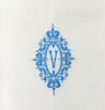 Set of 12 Fashion Monogrammed Dinner Napkins White Hemstitch Linen Table Napkins 20x20-inch Ladder Embroidery Letter Tea Napkin