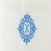 Set of 12 Fashion Monogrammed Dinner Napkins White Hemstitch Linen Table Napkins 20x20-inch Ladder Embroidery Letter Tea Napkin