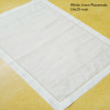 Set of 12 Fashion Handkerchief Towels White Linen Table Napkins Hemstitched Placemats/Table Cloths with Embroidered Dots