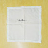 Set of 12 Fashion Handkerchief Towels White Linen Table Napkins Hemstitched Placemats/Table Cloths with Embroidered Dots