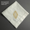 Set of 12 Monogrammed Dinner Napkins 20*20-inch White linen Hemstitch Table Napkins Ladder Embroidered Initial S Tea Napkins