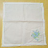 Set of 12 Handkerchiefs Fabric linen Hemstitched Borde Table Napkin Ladder Embroidery Lily Flower Dinner Napkins 18x18/20x20inch