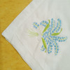 Set of 12 Handkerchiefs Fabric linen Hemstitched Borde Table Napkin Ladder Embroidery Lily Flower Dinner Napkins 18x18/20x20inch