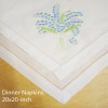 Set of 12 Handkerchiefs Fabric linen Hemstitched Borde Table Napkin Ladder Embroidery Lily Flower Dinner Napkins 18x18/20x20inch