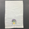 Set of 12 Handkerchiefs Dinner Napkins white Hemstitched linen Table Napkins/ Placemats/ Towels with Color Embroidered Floral