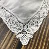 Set of 4 Fashion Tissue Box Cover with Embroidered Crochet Lace /White 100% Cotton Cloth White & Clean