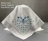 Set of 12 Fshion Handkerchiefs White linen Hemstitched Table Napkin 18x18-inch Ladder Embroidery Flower Dinner Napkins