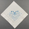 Set of 12 Fshion Handkerchiefs White linen Hemstitched Table Napkin 18x18-inch Ladder Embroidery Flower Dinner Napkins