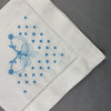 Set of 12 Fshion Handkerchiefs White linen Hemstitched Table Napkin 18x18-inch Ladder Embroidery Flower Dinner Napkins