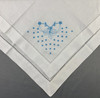 Set of 12 Fshion Handkerchiefs White linen Hemstitched Table Napkin 18x18-inch Ladder Embroidery Flower Dinner Napkins