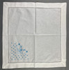 Set of 12 Fshion Handkerchiefs White linen Hemstitched Table Napkin 18x18-inch Ladder Embroidery Flower Dinner Napkins