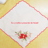 Set of 12 Handkerchiefs White Cotton Cloth Fabric Hankies Scalloped Edges Hanky Phrase Embroidered Floral 12"x12"