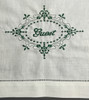 Set of 12 Fashion Towels White Linen Hemstitched Tea Towel Cloth Guest Hand Dish Kitchen Bathroom Towels with embroidery Floral