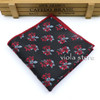 Fashion Floral Jacquard Blue Pink Red Polyester Men Casual Pocket Square Wedding Patry Suit Dress Handkerchief Hankies Accessory