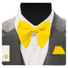 GUSLESON Velvet Big Bow Tie Men's Bowties Pocket Square Cufflinks Set with Gift Box Solid Red Yellow Necktie For Man Wedding