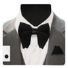 GUSLESON Velvet Big Bow Tie Men's Bowties Pocket Square Cufflinks Set with Gift Box Solid Red Yellow Necktie For Man Wedding