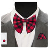 GUSLESON Velvet Big Bow Tie Men's Bowties Pocket Square Cufflinks Set with Gift Box Solid Red Yellow Necktie For Man Wedding