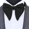 Classic Silk Solid Green Red Black Big Bow Tie for Man Fashion Bowknot Party Business Office Wedding Gift Accessories