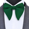 Classic Silk Solid Green Red Black Big Bow Tie for Man Fashion Bowknot Party Business Office Wedding Gift Accessories