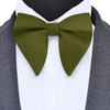 Classic Silk Solid Green Red Black Big Bow Tie for Man Fashion Bowknot Party Business Office Wedding Gift Accessories