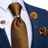 Houndstooth Black Silver Plaid Mens Ties Wedding Accessories Silk Necktie Handkerchief Cufflink Set Tie Ring Brooch Gift For Men