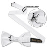 Satin White Pre-tied Bowtie for Father and Son Wedding Family Party Adjustable Men's Bow Tie Boy Butterfly Knots галстук Gifts