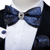 Unique Designer White Pre-tied Bowtie with Jewel ring Wedding Men's Bow Tie Butterfly Knot for Business галстук Handkeechief Set