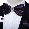 Unique Designer White Pre-tied Bowtie with Jewel ring Wedding Men's Bow Tie Butterfly Knot for Business галстук Handkeechief Set