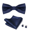 2023 New Design Jacquard Holiday Butterfly Bow Tie Pocket Squares Set Bowtie Handkerchief Cufflink Men Shirt Accessories