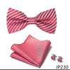 2023 New Design Jacquard Holiday Butterfly Bow Tie Pocket Squares Set Bowtie Handkerchief Cufflink Men Shirt Accessories