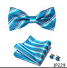 2023 New Design Jacquard Holiday Butterfly Bow Tie Pocket Squares Set Bowtie Handkerchief Cufflink Men Shirt Accessories