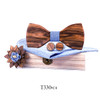 wooden bow tie Men Bowtie Newest Butterfly Knot Mens Accessories Wood Cravat Formal Commercial Suit Wedding Set