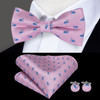 Hi-Tie 60 Color Classic Bow Ties for Men Silk Butterfly Pre-Tied Male Bowtie Pocket Square Cufflinks Set Jacquard Paisley Floral