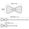 Hi-Tie Silk Mens Bow Tie Hanky Cufflinks Set White Black Gray Silver Pre-tied Butterfly Knot Bowtie for Male Wedding Business