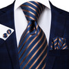 Hi-Tie Blue Business Solid 100% Silk Men's Tie NeckTie 8.5cm Ties for Men Formal Luxury Wedding High Quality Gravata