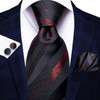 Hi-Tie Blue Business Solid 100% Silk Men's Tie NeckTie 8.5cm Ties for Men Formal Luxury Wedding High Quality Gravata