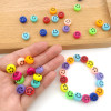 15 Grid Bead Set DIY Jewelry Accessories Colorful Smiling Face Acrylic Bead Loose Bead Handmade Material Bag
