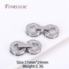 18K Gold Plated Inlaid Zircon Luxury Fastener Connector Clasps,End Beads Fastener Lock Accessories,DIY Jewellery Making Supplies